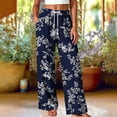 thumbnail image 4 of Utoimkio Drawstring Waist Tie-Dye Wide Leg Pants for Women Casual Summer Beach Trousers with Pockets, 4 of 6