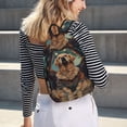 thumbnail image 5 of Disketp Tree Meditating Golden Retriever Mochila de Lona Estampada, Mochila Escolar de Viaje Ligera para Estudiantes y Portátil-Medium, 5 of 5