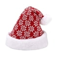 thumbnail image 2 of Accesorio para disfraz de gorro navideño, gorro navideño para adultos, gorro navideño cómodo. Copo de nieve rojo y blanco, 2 of 9