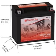 Exide 16L-B SLA Battery Replacement by SigmasTek STX20L-BS 12V 18Ah 270CCA