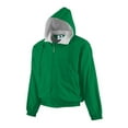 thumbnail image 2 of BOYS' HOODED TAFFETA JACKET/FLEECE LINED XS Kelly, 2 of 3