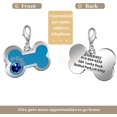thumbnail image 3 of ZMLEVE Personnalisé Gravé en Acier Inoxydable Animal ID Silent Tag,Bone and Paw Shape Chien Tags & Chat Tags avec Cristaux, 3 of 7