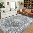 thumbnail image 1 of FairOnly 8' x 10' Area Rugs,Machine Washable Printd Rugs for Living Room Bedroom Kitchen Home Decor, Non Slip TPR Back Floor Carpet,Gray, 1 of 7