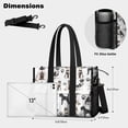 thumbnail image 5 of Teacher Tote Bag,Schnauzer Dogs Teacher Utility Tote Bag,Large Work Tote Bags for Women with Multiple Pockets,Top Zipper Closure,13.8x10.6x6.7 Inch, 5 of 5