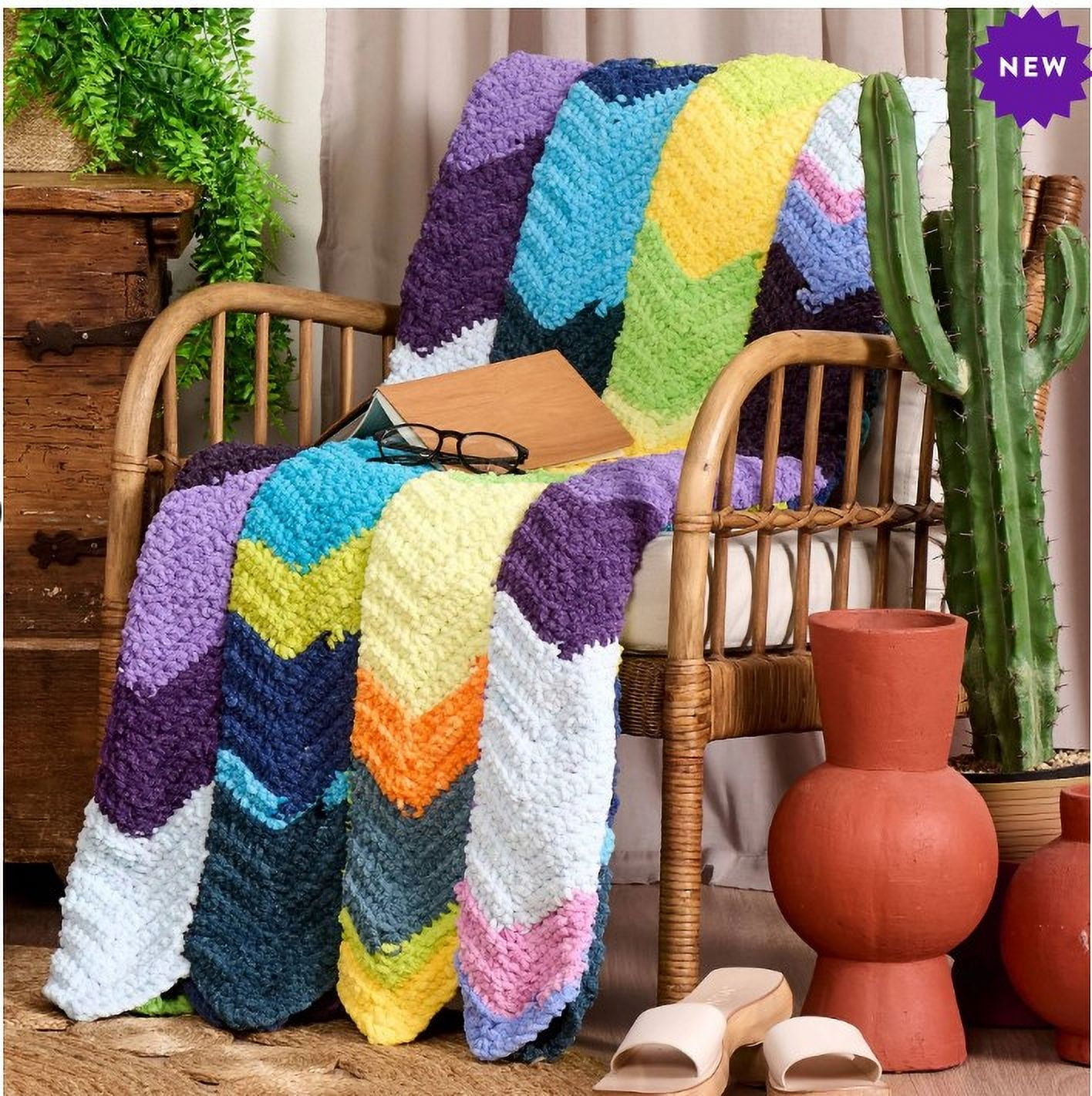Bernat® Blanket patchwork™ #6 Super Bulky Polyester Yarn, Citrus stack 10.5oz 220yd (2Pk)