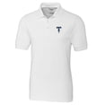 thumbnail image 2 of Men's Cutter & Buck White Tulsa Drillers Big & Tall DryTec Advantage Tri-Blend Pique Polo, 2 of 3