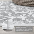 thumbnail image 6 of Lahome Decor 3'x5' Washable Rug for Bedroom, Vintage Area Rug for Dorm Room, Indoor Soft Distressed Floral Throw Rugs Non-Slip Backing for Entryway Farmhouse Kitchen Kids Playroom,Light Grey, 6 of 11