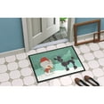 thumbnail image 2 of Carolines Treasures CK2064MAT Black Poodle Snowman Christmas Door Mat Indoor Rug or Outdoor Welcome Mat 18x27 Doormat, 2 of 4