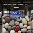 thumbnail image 3 of High Precision Body Weight Scale Smart Bathroom Scales with Large LCD Display(400lbs),Decorative for Bedroom-Smooth Pebbles In Various Colors And Shapes Arranged Neatly, 3 of 4