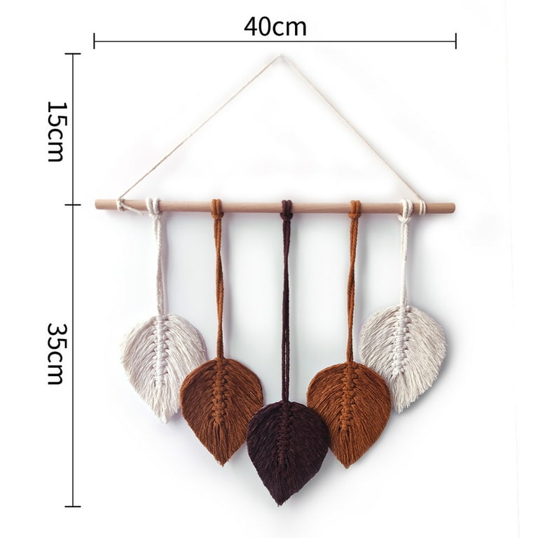 Solid Oak Hearts - Macrame Wall Hanger Kit