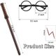 thumbnail image 5 of 30 piezas de lápices de varita, tatuajes, pegatinas, gafas de disfraz con marco redondo, juego de suministros para fiesta, mago Wan como se muestra, como se muestra, 5 of 5