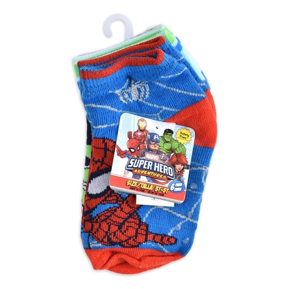Spiderman Toddler Boys' Socks, 6 Pack