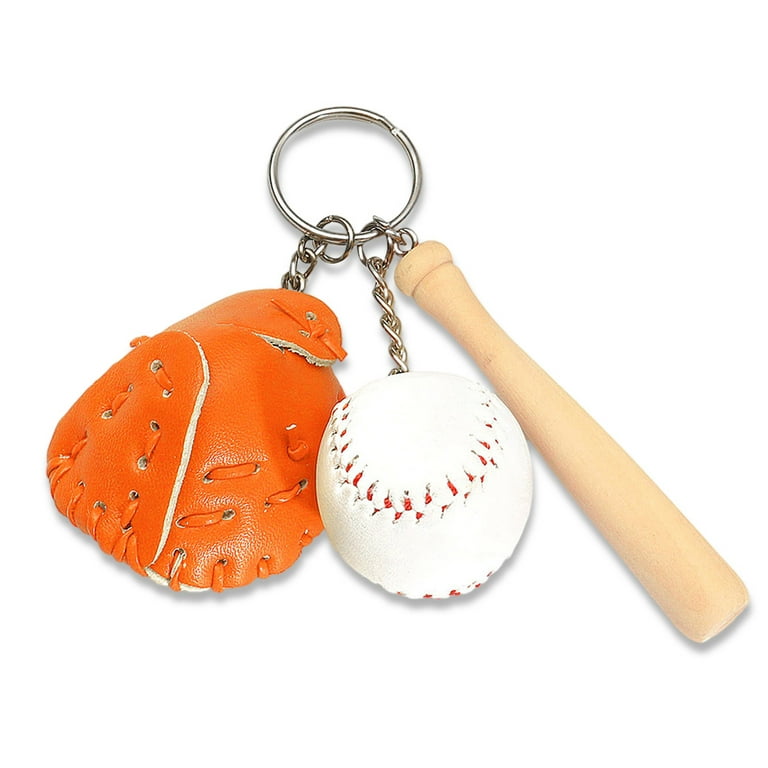 St Louis Cardinals Baseball Leather Keychain 