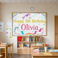 thumbnail image 3 of Colorful Unicorn Themed Happy 5th Birthday Backdrop Banner for Olivia Party Decorations Photography Props Birthday Party Supplies Background Decor, 3 of 8