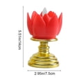 thumbnail image 2 of Electronic Candle Lotus Flower Ambient Night Light, Mini Safe Flickering LED Home Decor, Battery Operated Plastic Lantern, 2 of 7