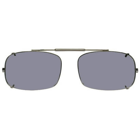 Visionaries Polarized Clip on Sunglasses - DRX Rec - Black Frame - 54 x 35 Eye