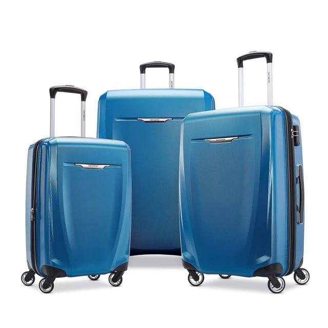 Juego de 3 piezas para equipaje Samsonite Winfield 3 DLX Hardside, azul y azul marino
