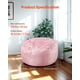 thumbnail image 2 of VEVOR Sillón puff redondo de 3 pies con funda extraíble y terciopelo holandes rosa, 2 of 9