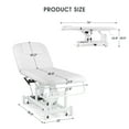 thumbnail image 2 of Artist Hand Electrical Facial Bed Removable Massage Table Beauty Bed Tattoo Chair with 2 Motors, Adjustments, Hand&Foot-Operated (White), 2 of 10