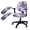 Butterfly Floral - Purple, variant on LedBack Stretch Computer Office Chair Covers Set, Horse Cactus Carriage Print Office Chair Covers Slipcover, Anti-Dust Backrest and Seat Protectors with Armrest Covers