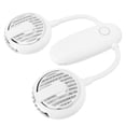 thumbnail image 4 of Ventilador USB de doble cabezal, giratorio 360°, portátil, para colgar en el cuello, para viajes al aire libre, blanco, 4 of 10
