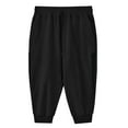 thumbnail image 3 of Mens Jogger Capri Pants Active Fit Workout Athletic Gym Capris Elastic Waist Joggers with Pockets, 3 of 7