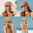 thumbnail image 6 of Women'S Summer Breathable Mesh Straw Beret Hat, Adjustable Artist Painter Octagonal Sun Hat, Beach Hat, Lightweight Breathable Octagonal Solid Color Summer Pointed Hat for Outdoor Use., 6 of 12