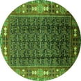 thumbnail image 1 of Ahgly Company Indoor Round Oriental Green Industrial Area Rugs, 5' Round, 1 of 4