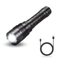 thumbnail image 1 of Flashlight LED Durabilidad Recargable Enfoque ajustable fácil de usar Portátil Antorcha Alta Concentración Luz de deslumbramiento al aire libre Guardurnaity OD019865-00, 1 of 7