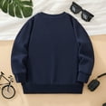 thumbnail image 6 of yocbz Baby and Toddler Boys Crewneck Sweatshirts Kids Solid Cotton Pullover Hoodie Long Sleeve T-Shirts Tops Blue,3 Years, 6 of 6