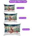 thumbnail image 3 of Merry Christmas Santa Reindeer Antlers Yorkshire Terrier Sleigh Xmas Winter Holiday Pillowcase Double Sided Yorkie Dog Lover Gifts Pillow Case Covers - 00023, 3 of 3