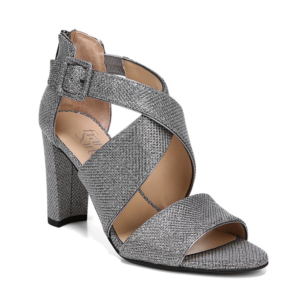 silver color sandals