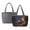 Black - Wolf American Flag, variant on Wolf Print Quilted Tote Bag for Women Large Reversible Top Handle Handbag with Side Pockets for Daily Use
