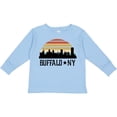 thumbnail image 3 of Inktastic Buffalo New York Skyline Retro Boys or Girls Long Sleeve Toddler T-Shirt, 3 of 5