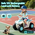 thumbnail image 4 of RT1 12V Kids Electric ATV Ride-On Toys ,8" Tires, Up to 80 Min Rechargeable Battery,Anti-Rollover, Age 3+, Blue, 4 of 11