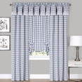 thumbnail image 2 of Traditional Elegance Buffalo Check Window Curtain Tie Up Shade - 42x63 - Grey, 2 of 3