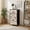 Color-1, variant on 4 Drawer Vertical Storage Dresser beautiful abstract patchwork geometric floral with Wood Top Fabric Pull Drawers