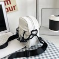 thumbnail image 1 of Bolsa bandolera de lona para mujer Mini bandolera simple con cadena y cremallera (blanco) Ehuebsd Para Estrenar, 1 of 9