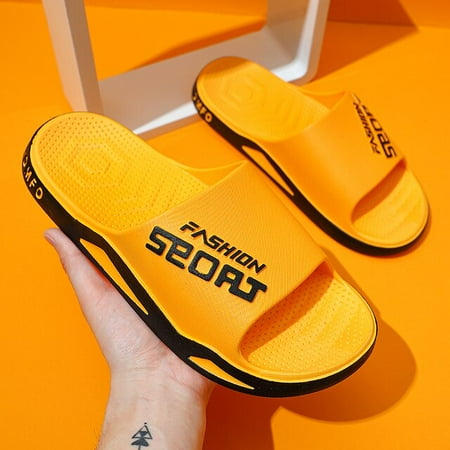 

Plus Men s Slippers Sandals Designer Luxury Men Alphabet Shoes Mens Outside Slipper Non-slip Home Thick Soled Word Cool Slipper