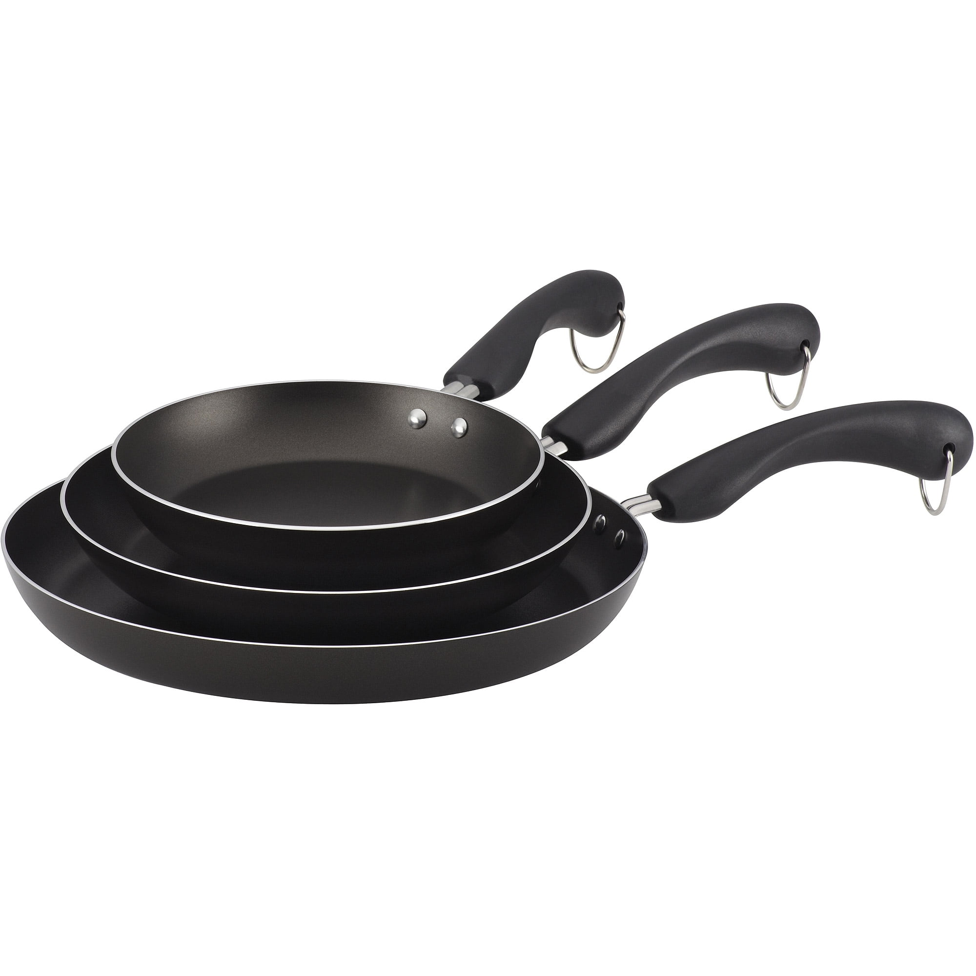 Farberware Black 3pk 8/10/12in Skillets