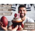 thumbnail image 4 of Suministros De Fiesta De La Universidad De Arkansas Para Regalo De Cumpleaños De Fútbol, ​​Pancarta Y Decoración Para Tartas (42 Piezas) (Arkansas Razorbacks), 4 of 5