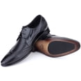 thumbnail image 4 of Mio Marino Men’s Slick Wingtip Leather Dress Shoes, 4 of 6