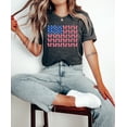thumbnail image 2 of Moonlight Apparel USA Patriotic T-Shirt for Women American Flag Star Print with Red Plaid Bows Casual Summer Graphic Tee, 2 of 6
