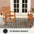 thumbnail image 3 of Nicole Miller New York Patio Country Danica Transitional Geometric Indoor/Outdoor Area Rug, Black/Grey, 1'9"x2'11", 3 of 9