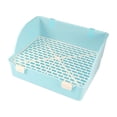 thumbnail image 1 of Flynix Rabbit Litter Box Easy to Clean Potty Tray for Dwarf Rabbit Galesaur Ferrets Blue, 1 of 10