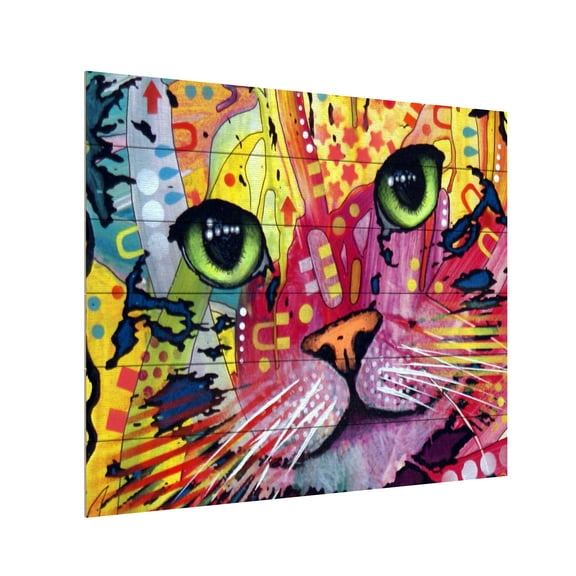 Dean Russo 'Tilt Cat' Wood Slat Art