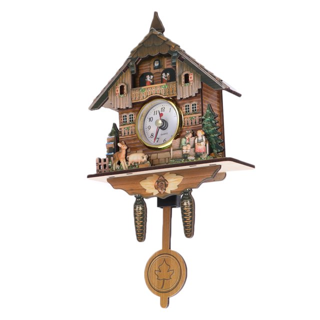 Reloj De Pared De Hadas Nórdico, Reloj De Cuco De Bosque De Pared, Reloj De Madera Vintage, Decoración De Pared Alimentada Por Batería Para El Hogar, Restaurante, Cafetería Moyic HA016297-00