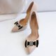 thumbnail image 4 of 1 Pair Shoe Charms Velour Bow Rhinestones Shoe Decoration Wedding Shoe Charms, 4 of 4
