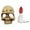 Bronze EU, variant on Huadaliy Halloween Skull Lamp with Flame Gothic Skull Decor for Club Party (Black US)