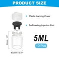 thumbnail image 2 of Uxcell 10Pcs Clear Glass Sample Vials, Small Liquid Bottles Black 5ml, 2 of 7